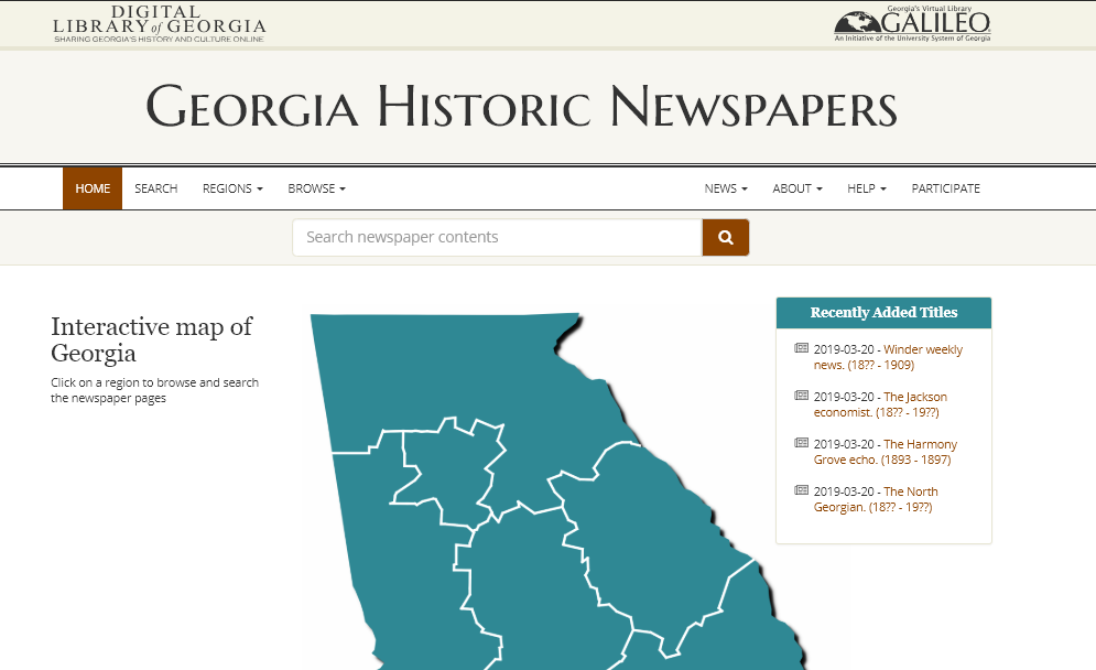 Georgia Historic Newspapers