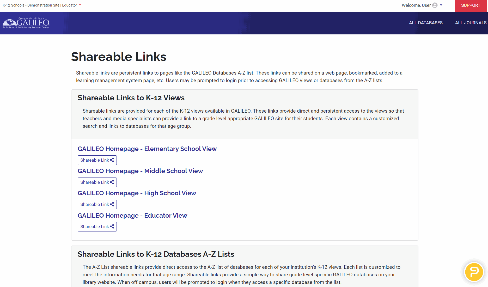 shareable links list