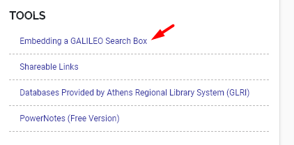 Embed Search Box Link